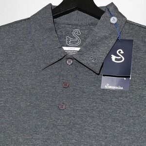 Swannies Golf Polo Shirt Mens Large Gray Short Sleeve Nicklaus Golf Club NWT